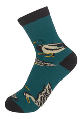 MALLARD DUCK Unisex Kids Socks Funatic Brand Ducks All Over - Novelty Socks And Slippers