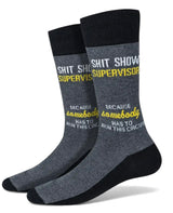 SHIT SHOW SUPERVISOR Men’s Socks Sock Harbor Brand ‘Because Somebody Has To Run This Circus’ - Novelty Socks And Slippers