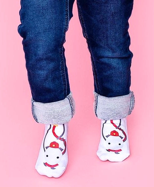 SQUID SOCKS Brand Unisex INFANT/TODDLER 3 Pair Of STAY ON Socks ‘CALEB COLLECTION’ - Novelty Socks And Slippers