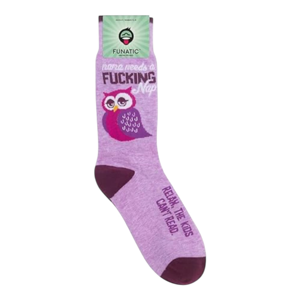 MAMA NEEDS A FUCKING NAP RELAX, THE KIDS CAN’T READ Adult Unisex Socks FUNATIC Brand - Novelty Socks And Slippers