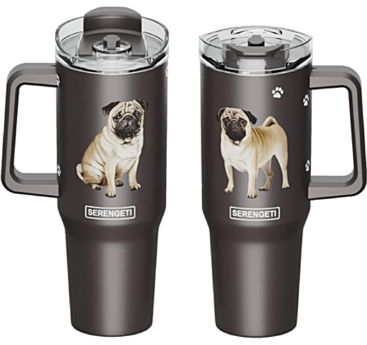 Dog & Cat Stainless Steel Ultimate 40 Oz. Tumbler Hot & Cold Travel Mug By E&S Pets (Choose Breed) - Novelty Socks And Slippers
