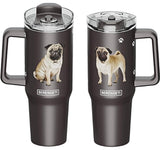 Dog & Cat Stainless Steel Ultimate 40 Oz. Tumbler Hot & Cold Travel Mug By E&S Pets (Choose Breed) - Novelty Socks And Slippers