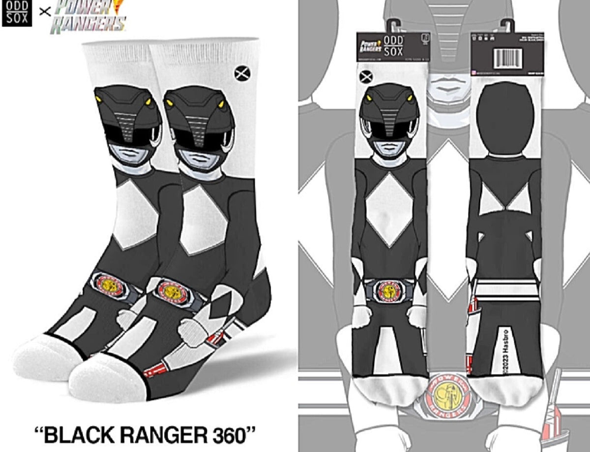 POWER RANGERS Men’s Crew Socks ODD SOX Brand (Choose Ranger)