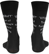 WHAT’D YOU SAY Brand Unisex ‘BITCHCRAFT THE ART OF PISSING PEOPLE OFF WHILE SMILING’ Socks - Novelty Socks And Slippers