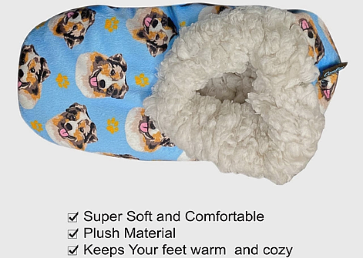 COMFIES BRAND Ladies AUSTRALIAN SHEPHERD Non-Skid Slippers - Novelty Socks for Less