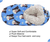 COMFIES BRAND Ladies BORDER COLLIE DOG Non-Skid SLIPPERS - Novelty Socks for Less