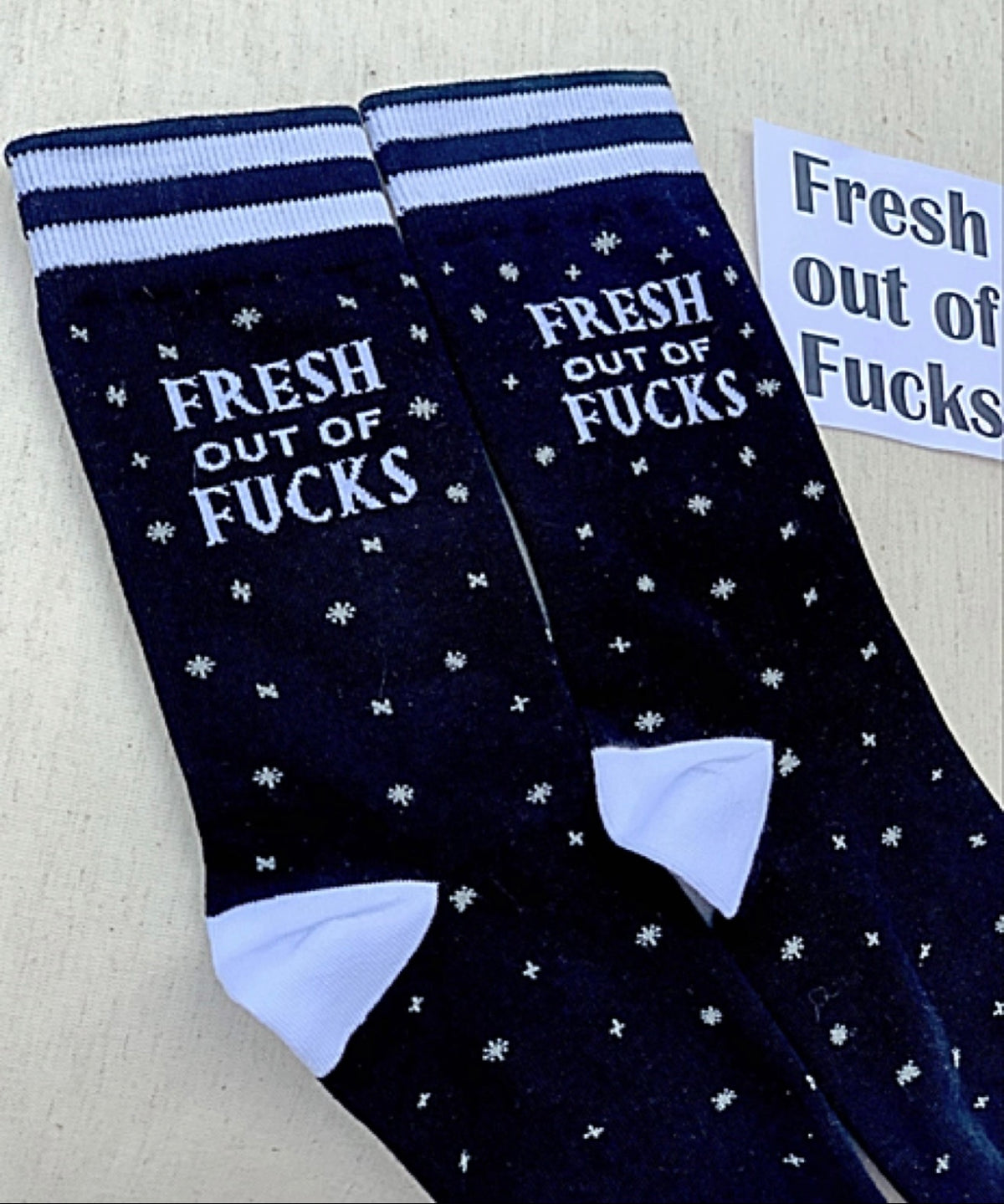 GROOVY THINGS CO. Men’s FRESH OUT OF FUCKS Socks - Novelty Socks And Slippers