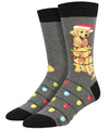 DOG GONE LIGHTS Men’s CHRISTMAS DOG Socks SOCKSMITH Brand