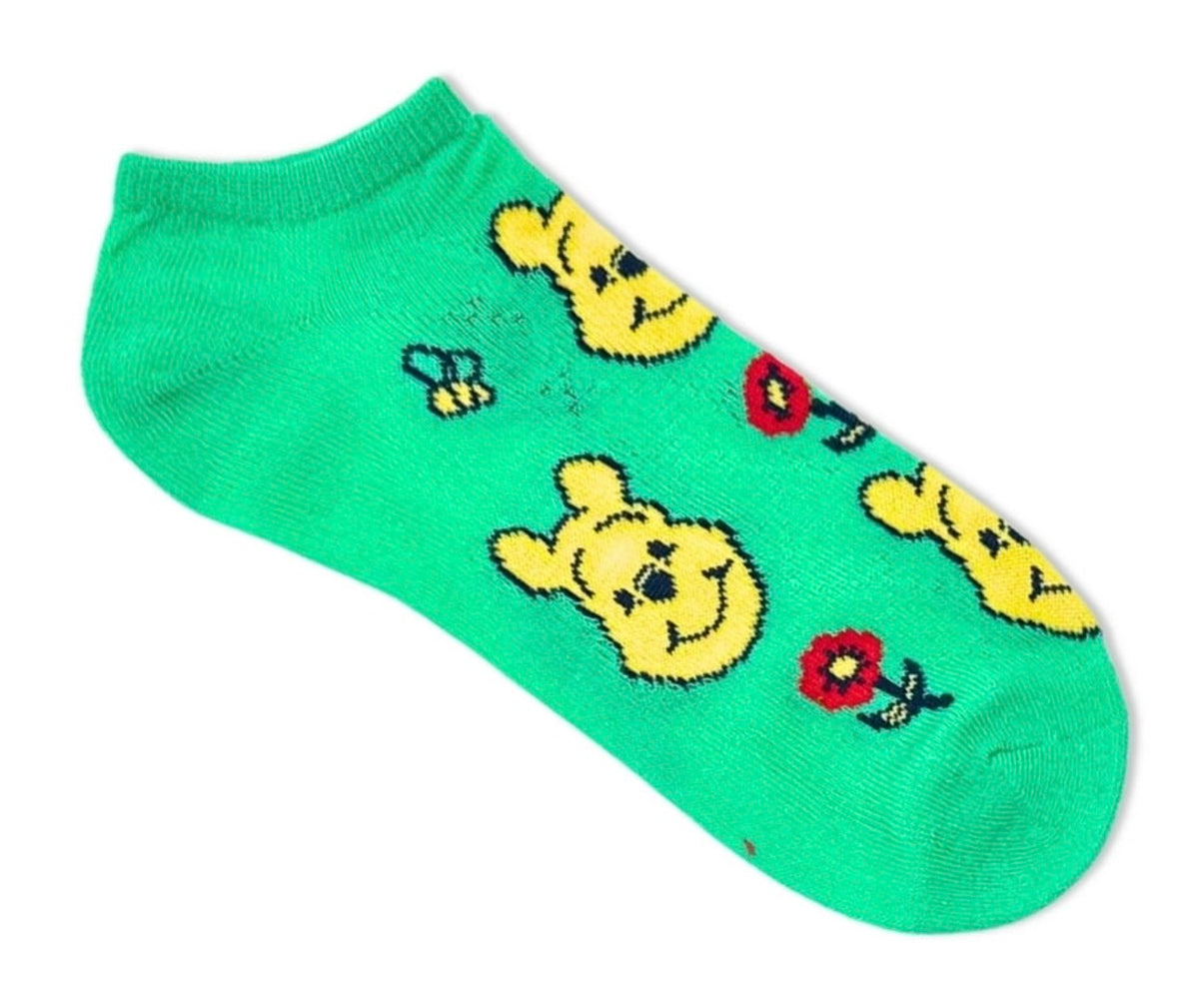 DISNEY WINNIE THE POOH Ladies 3 Pair Of No Show Socks EYEORE With Flowers