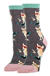OOOH YEAH Brand Ladies Welsh Corgi Dog CORGI BOI - Novelty Socks And Slippers