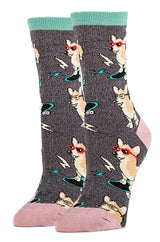 OOOH YEAH Brand Ladies Welsh Corgi Dog CORGI BOI - Novelty Socks And Slippers