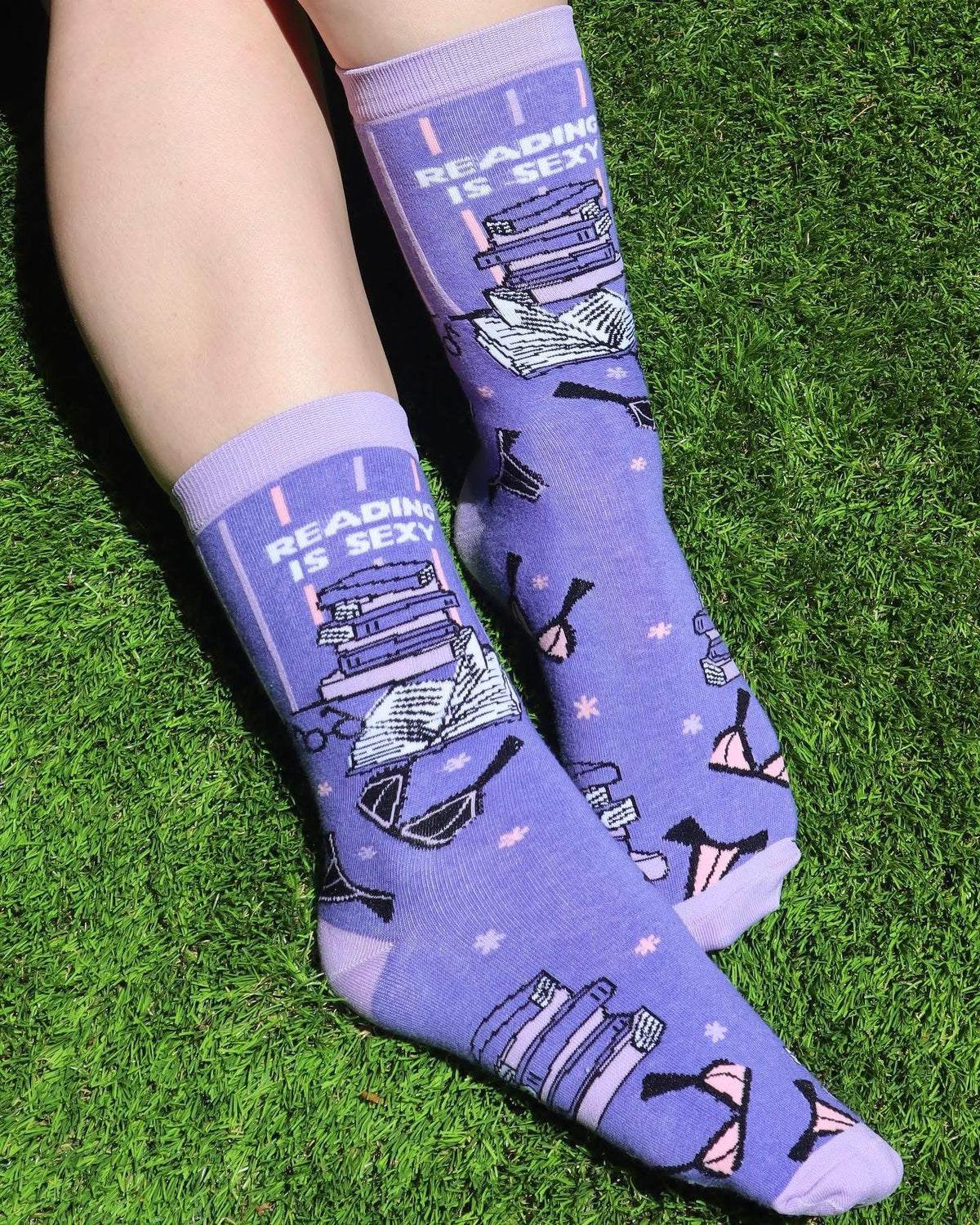GROOVY THINGS Co. Brand Ladies READING IS SEXY Socks - Novelty Socks And Slippers