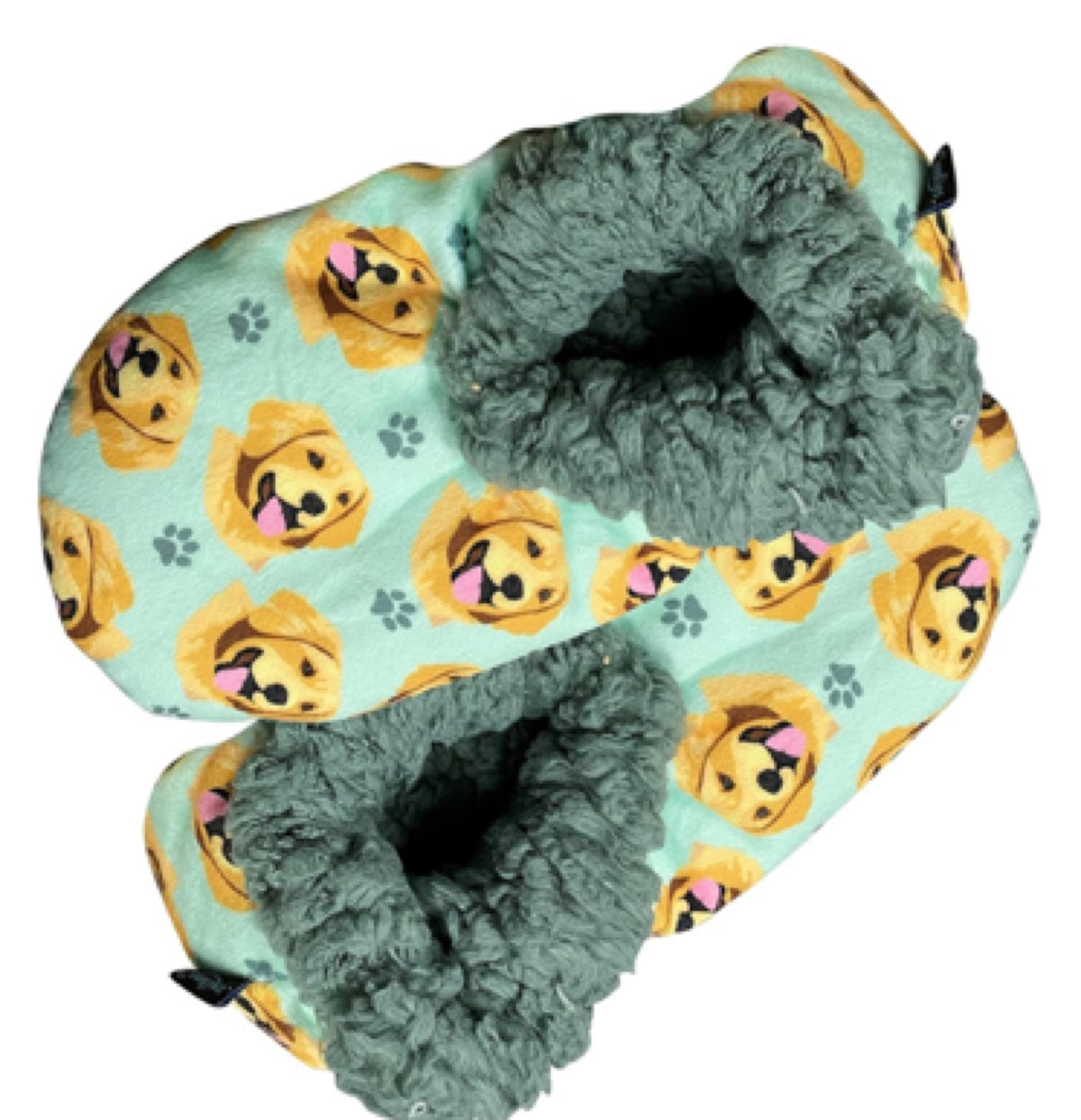 COMFIES BRAND Ladies GOLDEN RETRIEVER DOG Non-Skid Slippers - Novelty Socks for Less