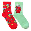 PEANUTS Ladies CHRISTMAS 2 Pair Of SNOOPY & WOODSTOCK Socks