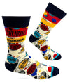 FABDAZ Brand Men’s SWEARING ALWAYS HELPS Socks Curse Words All Over - Novelty Socks And Slippers
