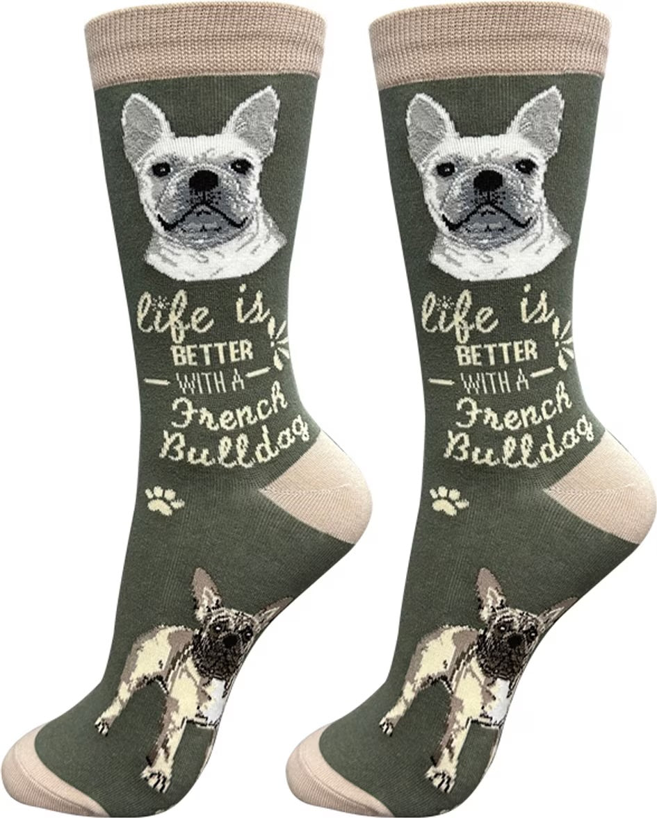 FRENCH BULLDOG Adult Unisex Socks By E&S Pets Choose Style