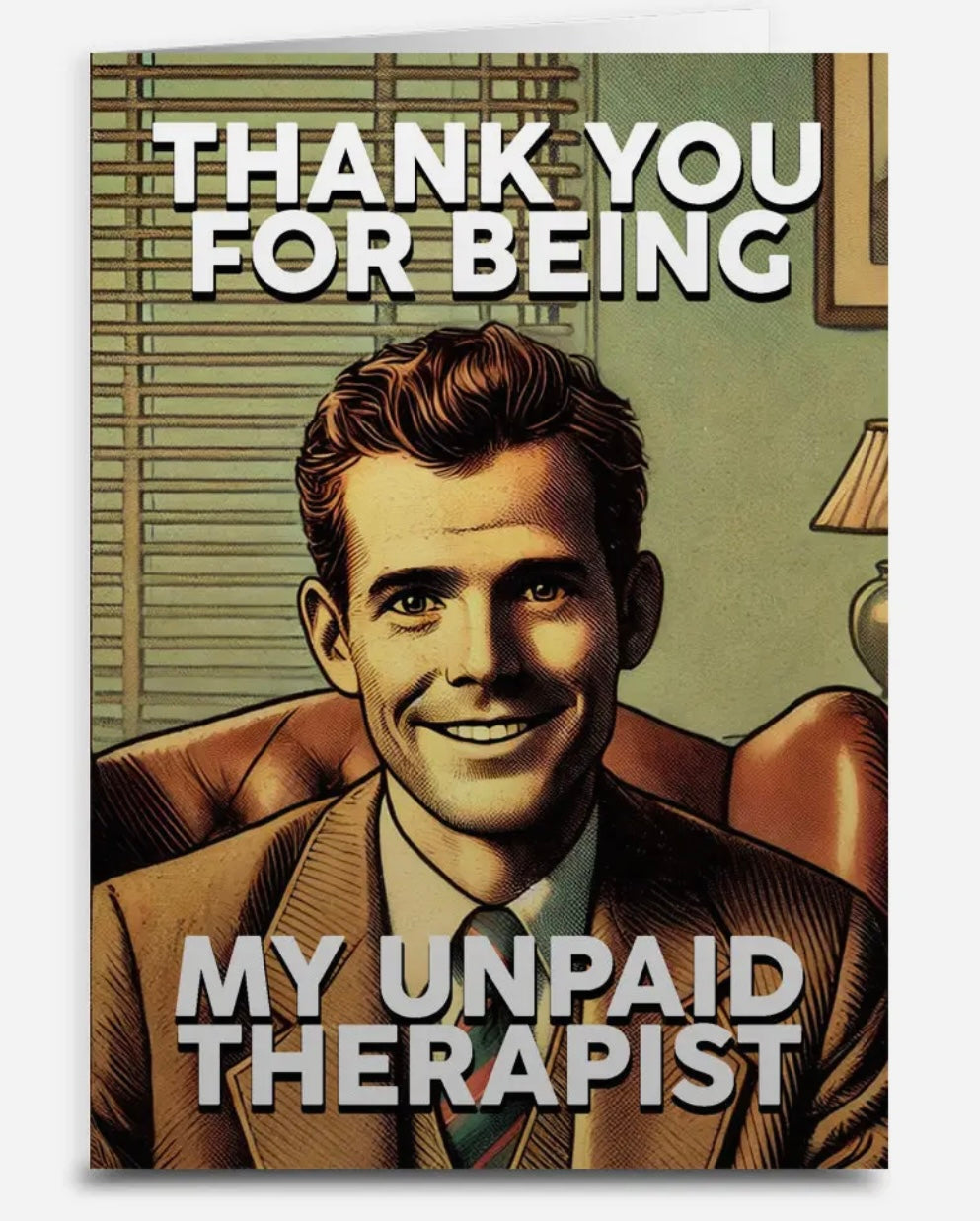 Thank You Greeting Card THANK YOU FOR BEING MY UNPAID THERAPIST - Novelty Socks And Slippers