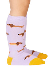 SOCK IT TO ME BRAND TODDLER GIRLS DACHSHUND KNEE HIGH NON SLIP GRIP SOCKS - Novelty Socks And Slippers
