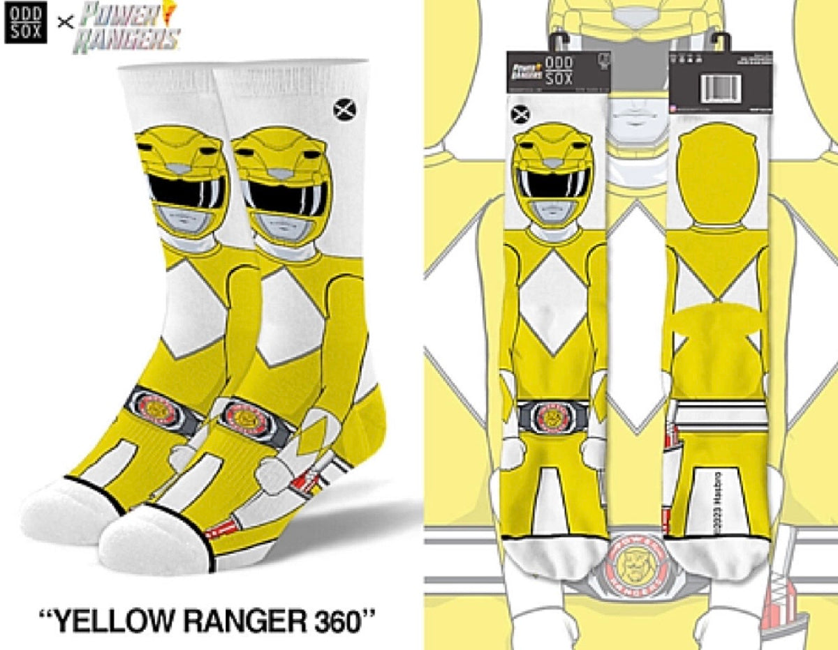POWER RANGERS Men’s Crew Socks ODD SOX Brand (Choose Ranger)