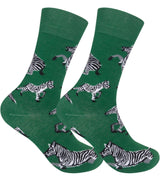 ZEBRA Adult Unisex Socks FUNATIC Brand Zebras All Over - Novelty Socks And Slippers