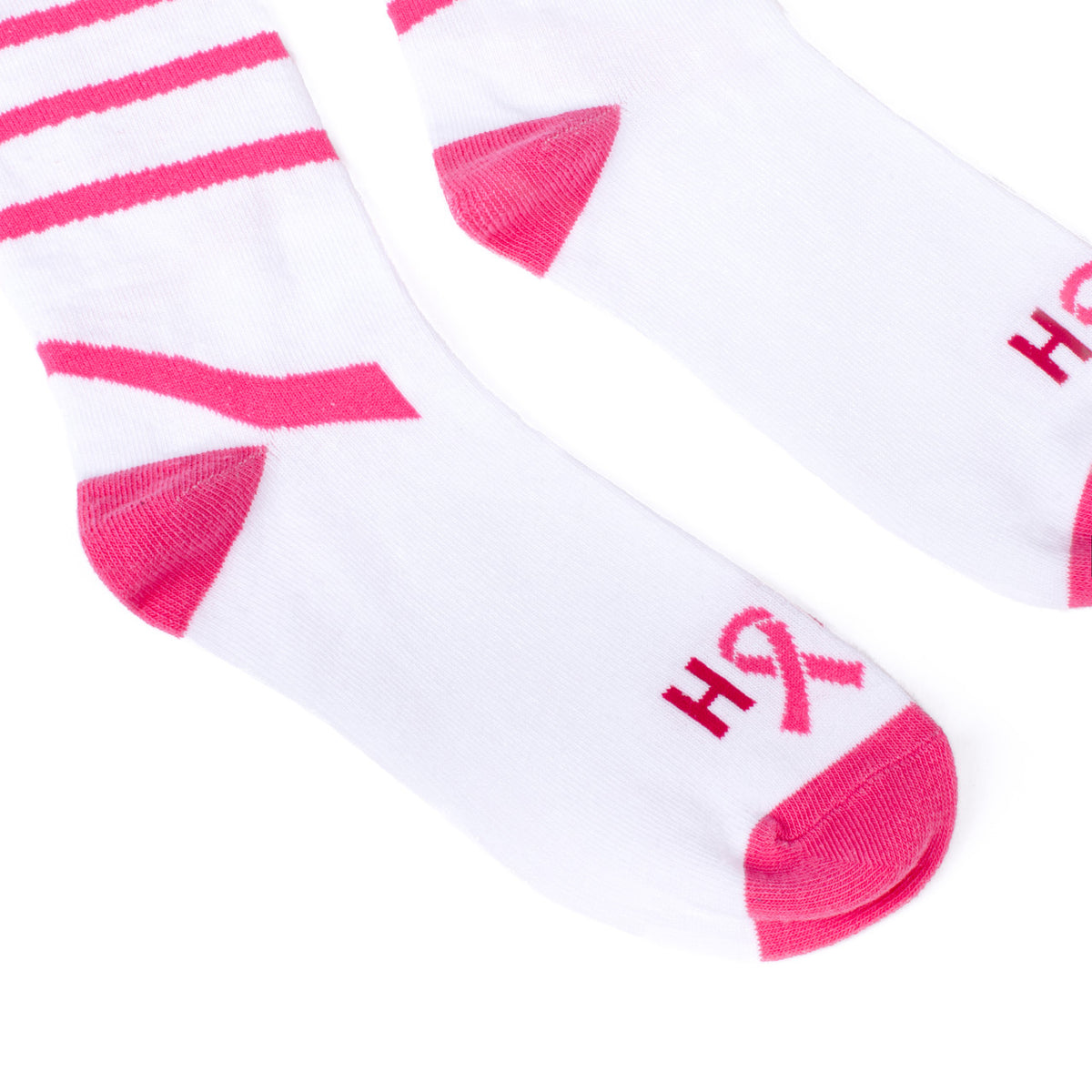 PARQUET Brand Ladies BREAST CANCER Knee High Socks PINK RIBBON Says 'HOPE' - Novelty Socks And Slippers