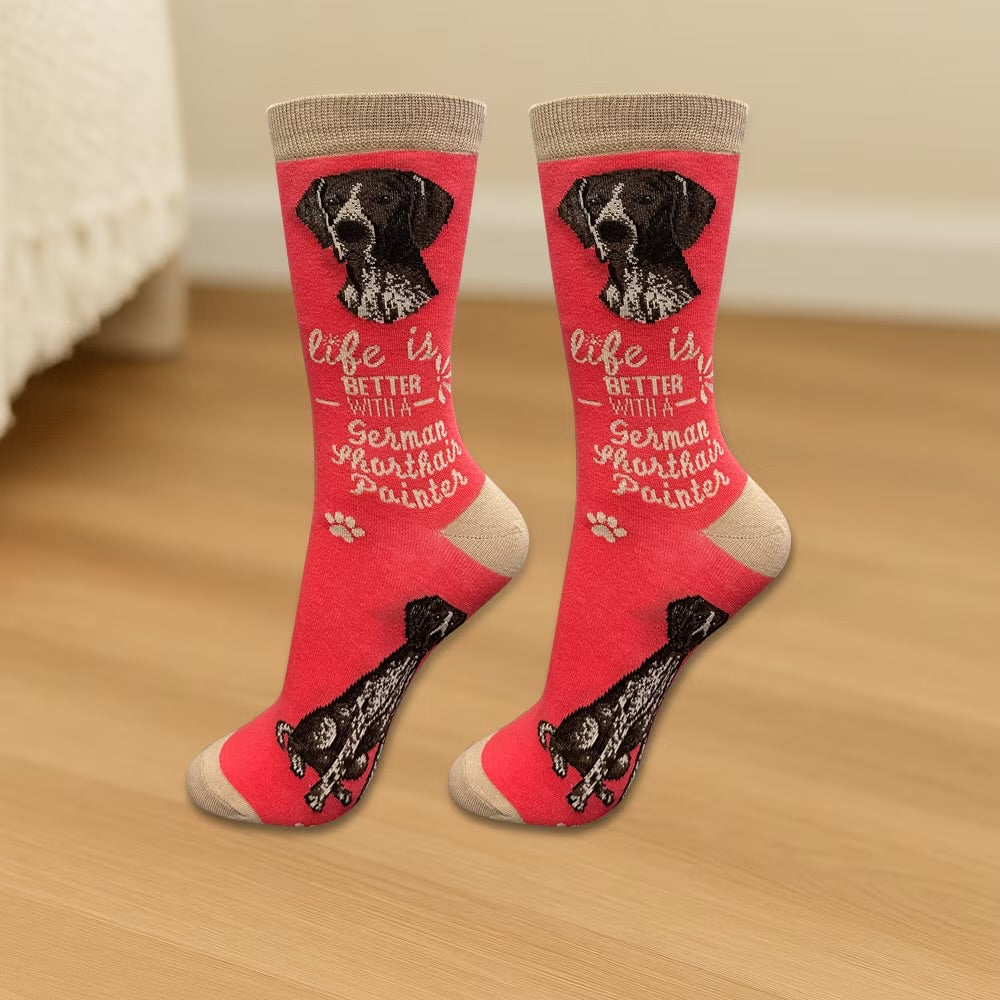 GERMAN SHORTHAIRED POINTER Dog Adult Unisex Socks Choose Style