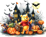 Disney Winnie The Pooh Ladies 4 Pair Of Fuzzy Warm Halloween Low Cut Socks