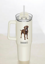 Dog & Cat Stainless Steel Ultimate 40 Oz. Tumbler Hot & Cold Travel Mug By E&S Pets (Choose Breed)
