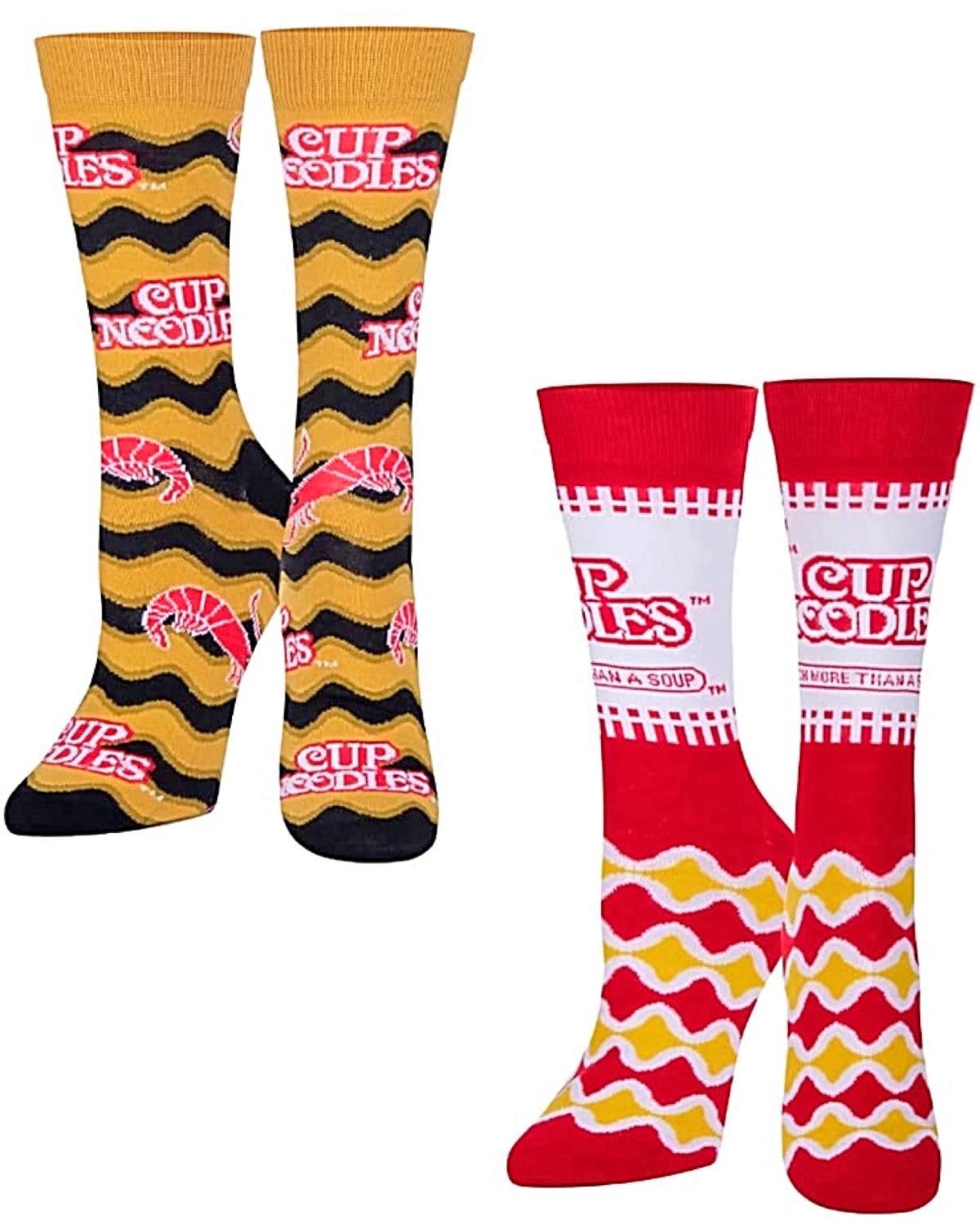 NISSIN CUP NOODLES Unisex 2 Pair Of Socks ODD SOX Brand - Novelty Socks for Less