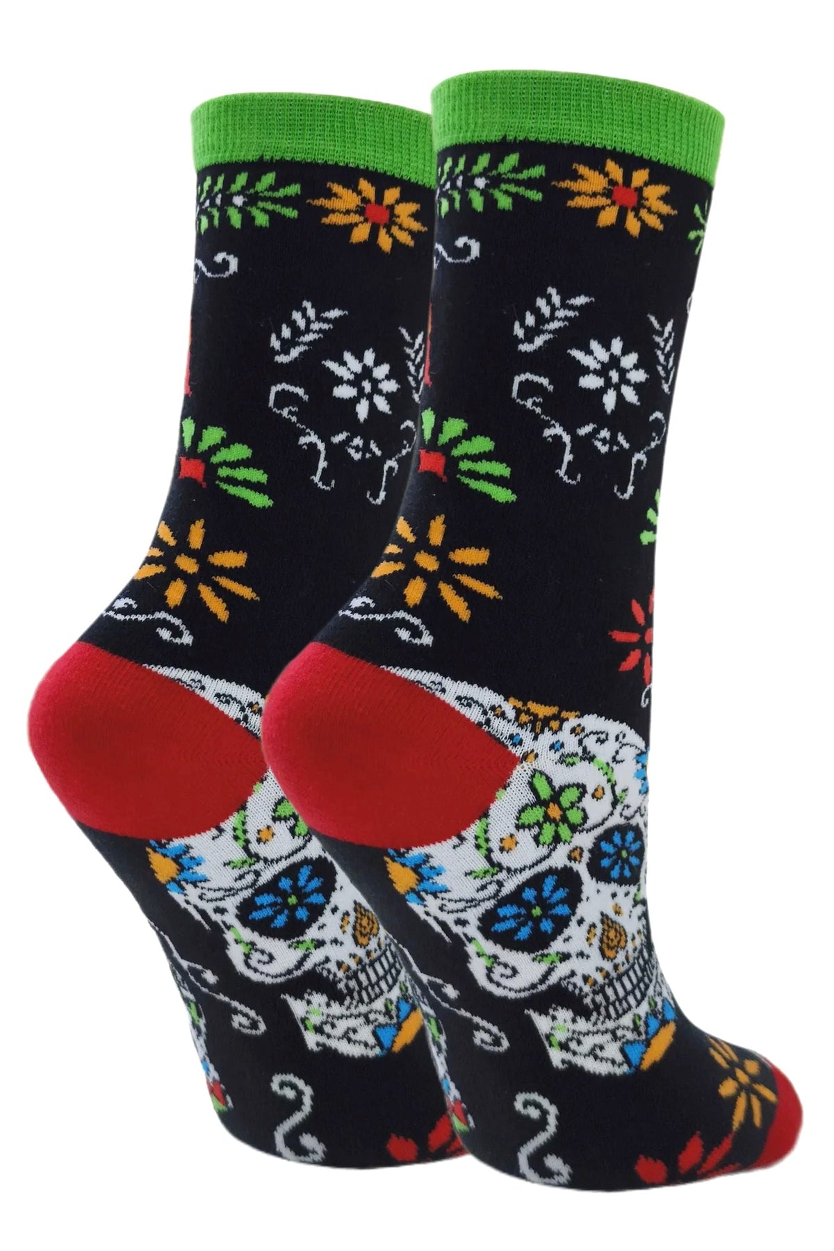 OOOH YEAH Brand Ladies DAY OF THE DEAD Sugar Skull Socks ‘HEY SUGAR’ - Novelty Socks And Slippers