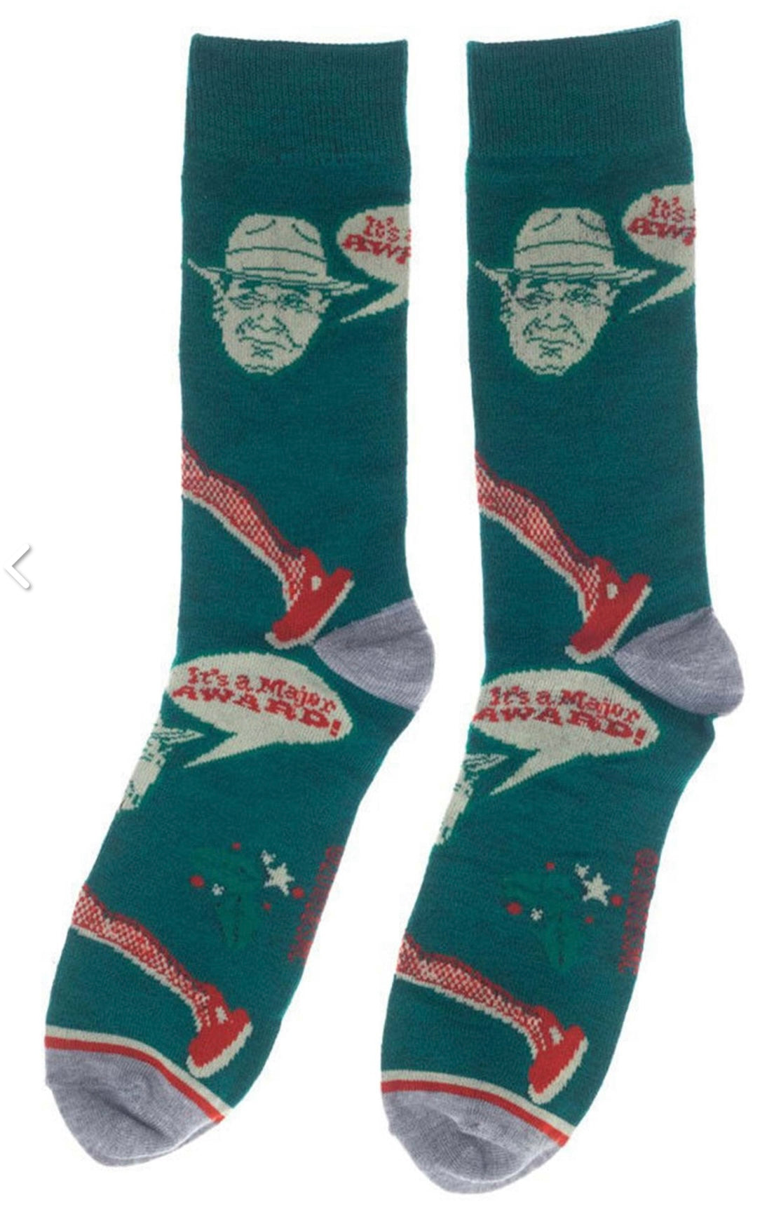 A CHRISTMAS STORY MEN’S LEG LAMP SOCKS ‘IT’S A MAJOR AWARD’ BIOWORLD Brand - Novelty Socks And Slippers