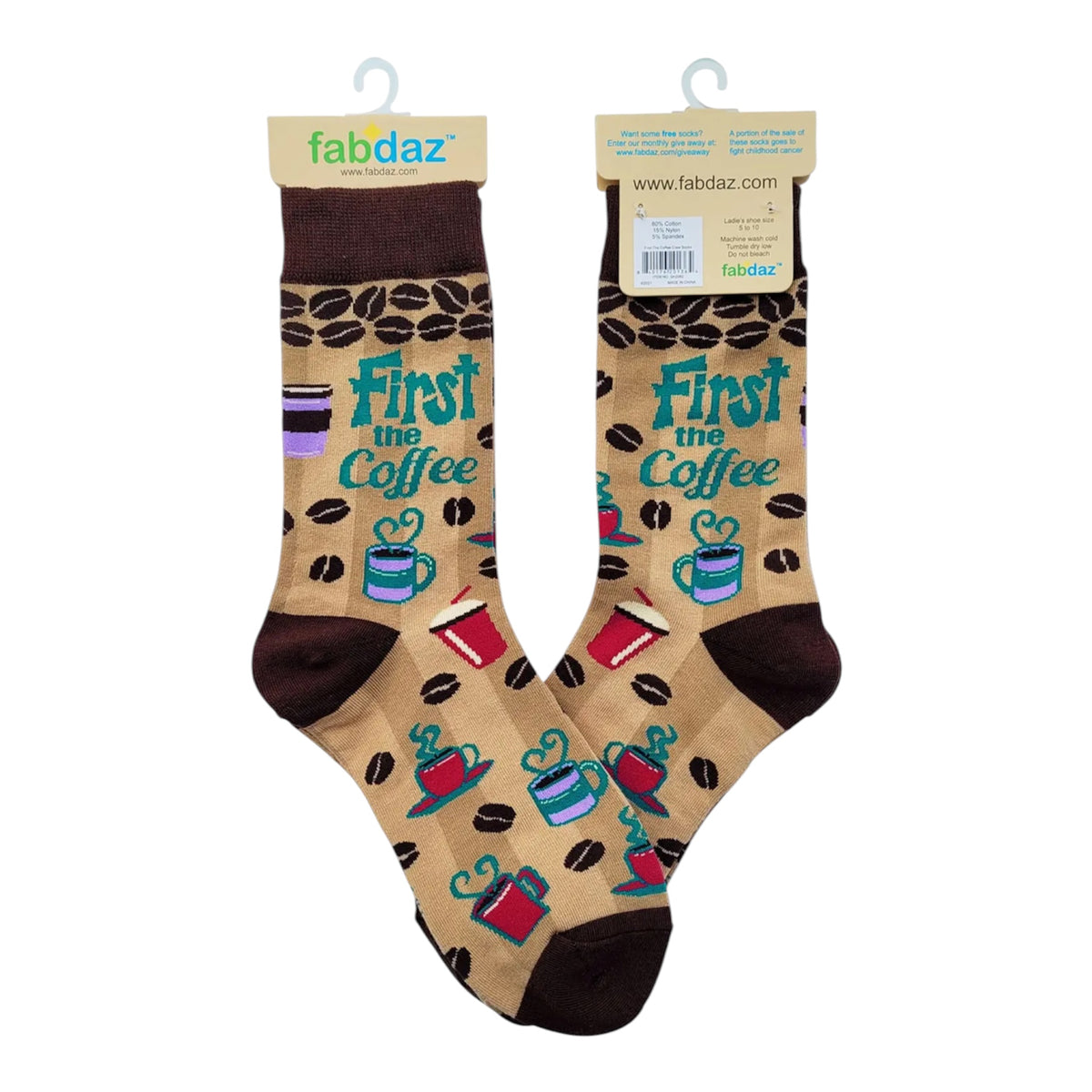FIRST THE COFFEE THEN THE THINGS Ladies Socks FABDAZ Brand