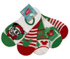 DISNEY Ladies 5 Pair Of CHRISTMAS MICKEY MOUSE No Show Liner Socks