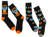 DISNEY LILO & STITCH Men’s HALLOWEEN 2 Pair Of Socks ‘GIMME CANDY!’ - Novelty Socks And Slippers