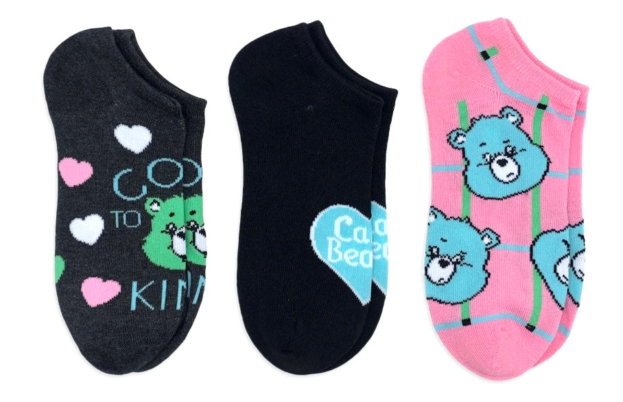 CARE BEARS Ladies 3 Pair Of No Show Socks ‘COOL TO BE KIND’ - Novelty Socks And Slippers