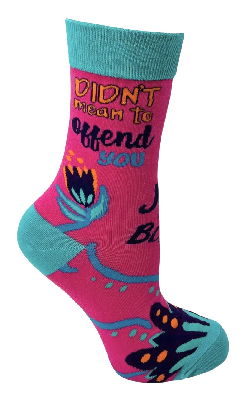 DIDN’T MEAN TO OFFEND YOU IT'S JUST A BONUS Ladies Socks FABDAZ Brand - Novelty Socks And Slippers
