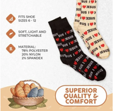 FOOZYS Brand Men’s 2 Pair of I LOVE JESUS Socks - Novelty Socks And Slippers