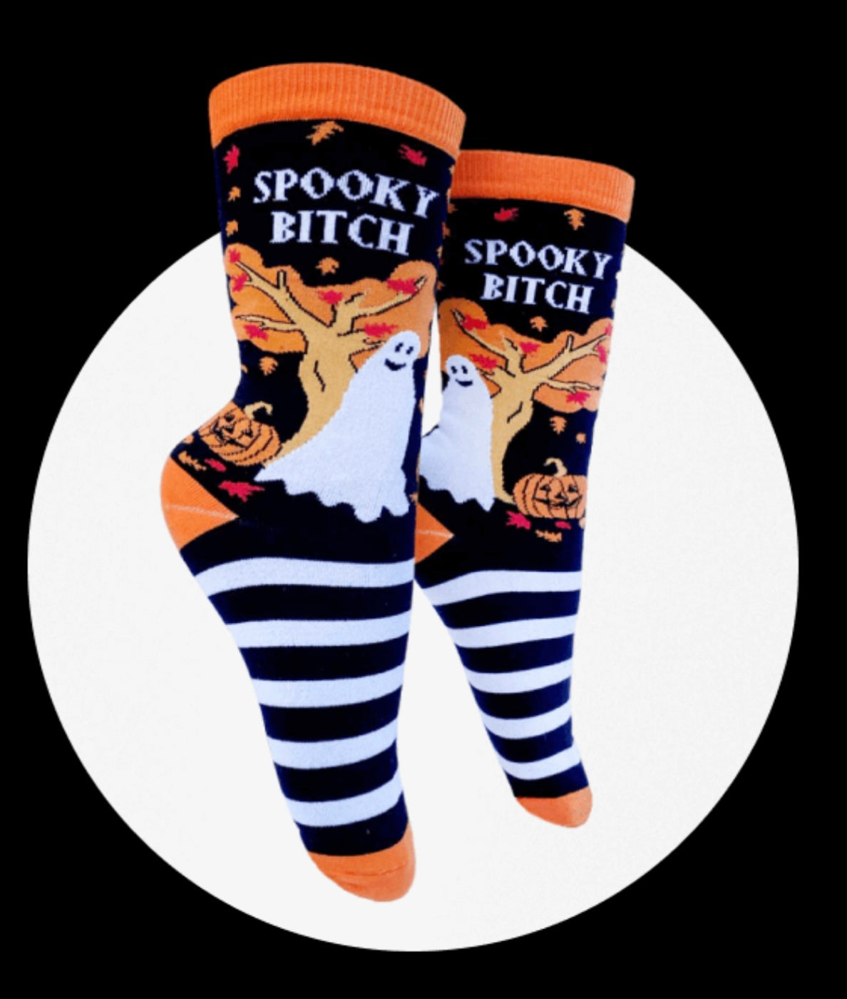 SPOOKY BITCH Ladies HALLOWEEN Socks GROOVY THINGS Brand - Novelty Socks And Slippers