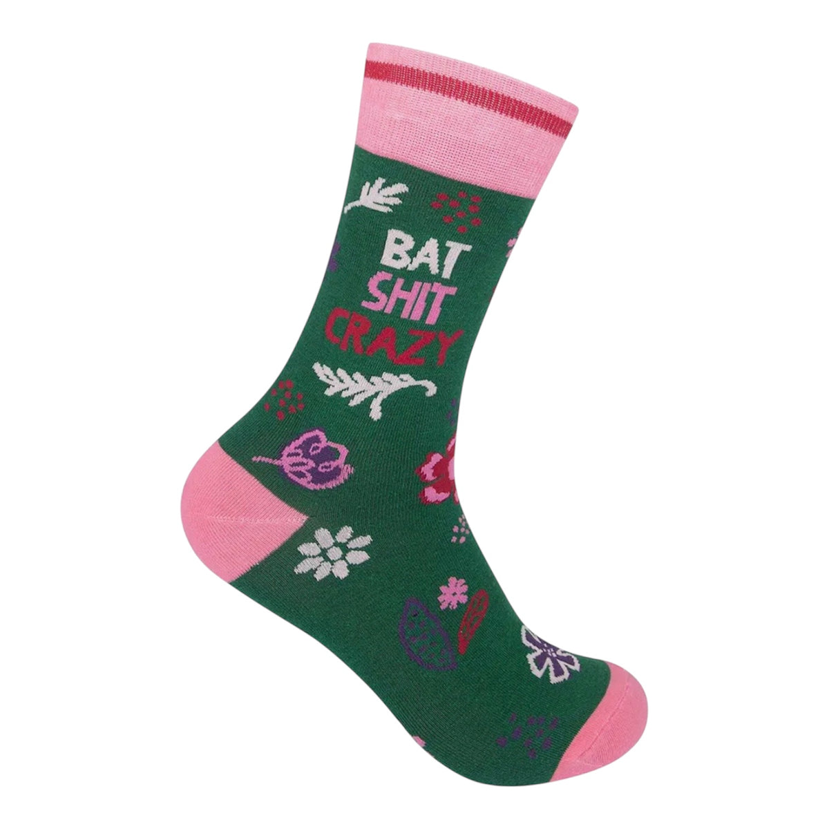 BAT SHIT CRAZY Adult Unisex Socks FUNATIC Brand - Novelty Socks And Slippers