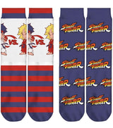 STREET FIGHTER UNISEX 2 PAIR OF SOCKS ODD SOX BRAND