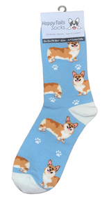 WELSH CORGI Dog Unisex Socks By E&S Pets CHOOSE SOCK DADDY, HAPPY TAILS, LIFE IS BETTER - Novelty Socks And Slippers