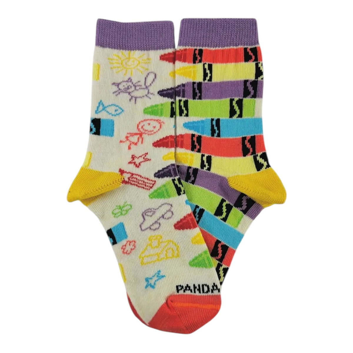 COLORFUL CRAYONS Unisex Kids Socks Kids Age 3-5 SOCK PANDA Brand - Novelty Socks And Slippers