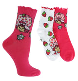 STRAWBERRY SHORTCAKE Ladies 2 Pair Of Socks - Novelty Socks And Slippers