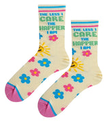 COOL SOCKS Brand Unisex THE LESS I CARE THE HAPPIER I AM Socks - Novelty Socks And Slippers