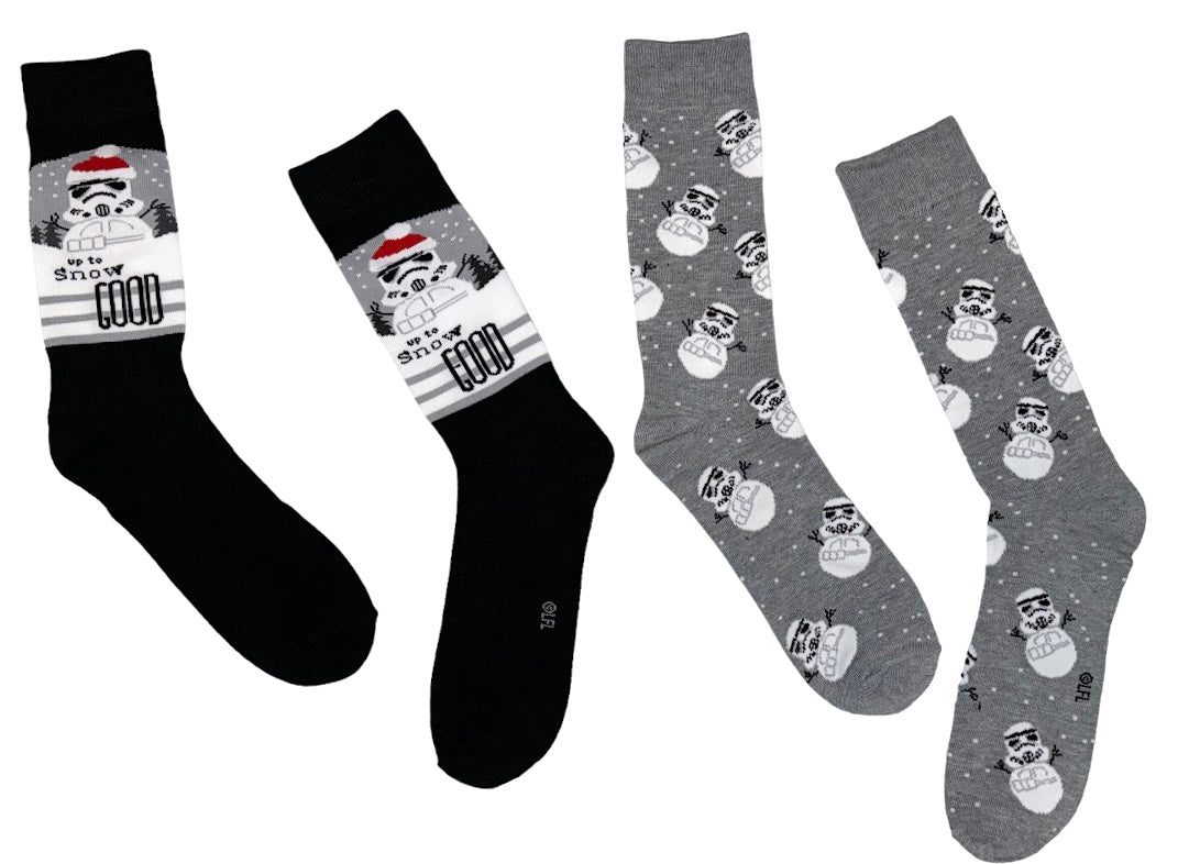 Disney STAR WARS Men’s 2 Pair STORMTROOPERS Socks ‘UP TO SNOW GOOD’ - Novelty Socks And Slippers