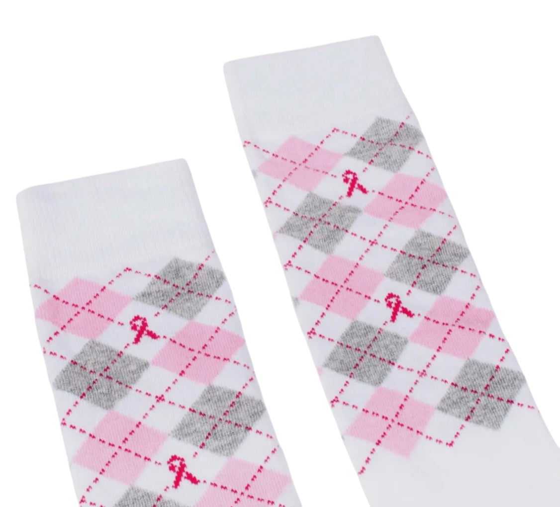 PARQUET Brand Ladies BREAST CANCER Awareness Knee High Socks - Novelty Socks And Slippers