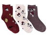 DISNEY LADIES THANKSGIVING AUTUMN 3 PAIR OF MICKEY & MINNIE SOCKS ‘THANKFUL’ - Novelty Socks And Slippers