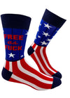 FREE AS FUCK MEN’S AMERICAN FLAG SOCKS FABDAZ BRAND