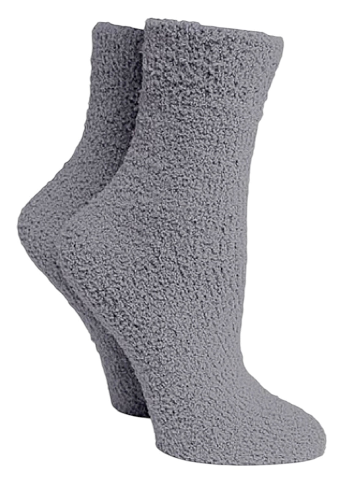COZY PLUSH Ladies Crew Socks (CHOOSE COLOR) - Novelty Socks And Slippers