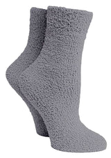 COZY PLUSH Ladies Crew Socks (CHOOSE COLOR) - Novelty Socks And Slippers